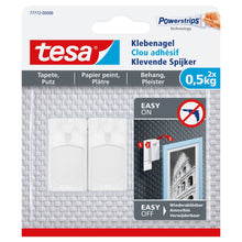 tesa Klebenagel für Tapeten und Putz, weiß bis 0,5 kg