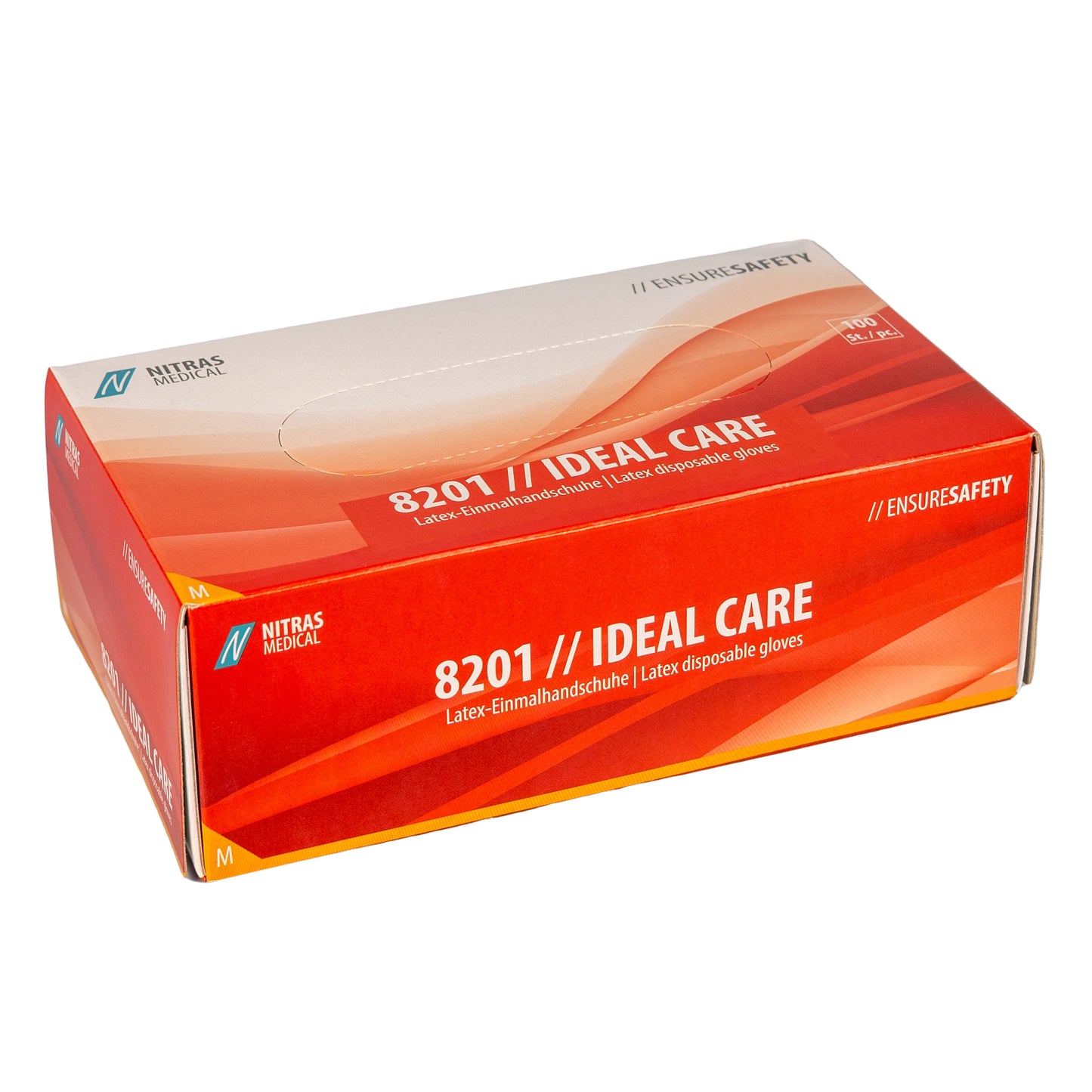 NITRAS IDEAL CARE, latexové jednorazové rukavice, biele