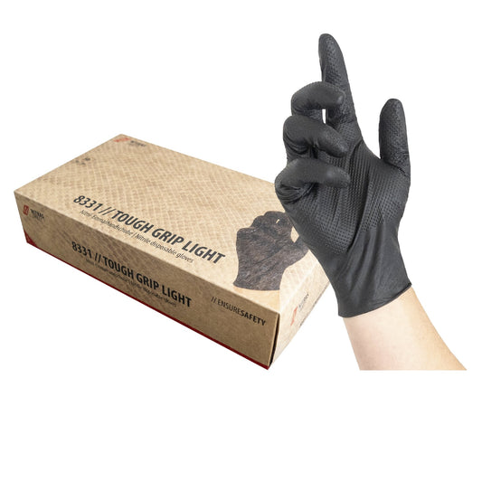 NITRAS TOUGH GRIP LIGHT, nitrilové jednorazové rukavice, čierne