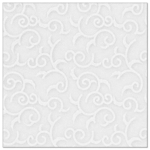 PAPSTAR GmbH ROYAL Collection 50 bielych servítok (1/4 sklad, 40 x 40 cm) sú ozdobené reliéfnym stonkovým vzorom, ktorý dodáva štruktúru a štýl - ideálne pre elegantné stoly.