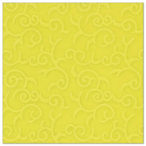 Zelená, štvorcová servítka z PAPSTAR "ROYAL Collection" (40 x 40 cm, 1/4-skladacia) s embosovaným špirálovým a ornamentálnym vzorom od PAPSTAR GmbH.