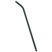 Die Saugstange 1 x gebogen von Diversey Deutschland GmbH & Co. OHG ist eine schwarze, wiederverwendbare Saugstange mit leichtem Knick am oberen Ende - präzises Saugen und einfache Reinigung vor weißem Hintergrund.