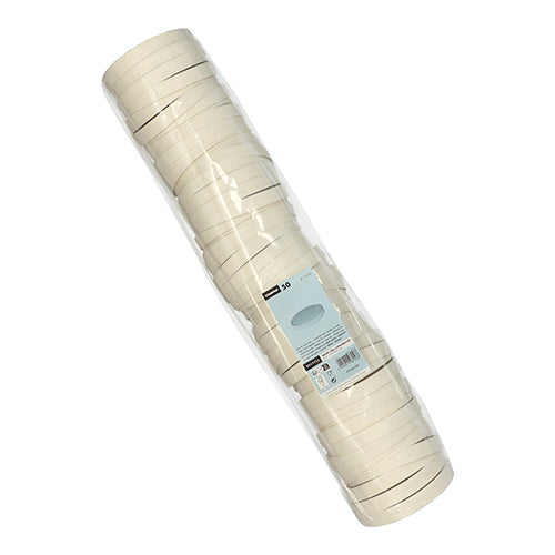 Priehľadné plastové balenie s 50 okrúhlymi, bielymi „To Go“ viekami z kartónu od Starpak – ideálne ako ekologické balenie pre vaše ďalšie riešenie To Go.