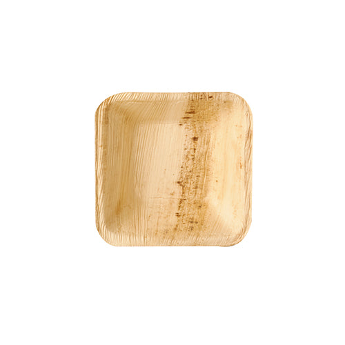 Okrúhla miska z palmového listu zo série Pure od PAPSTAR GmbH, zobrazená zhora. Ekologická jednorazová miska je súčasťou balenia po 25 kusoch a je ideálna pre udržateľné podujatia. Je umiestnená na jednoduchom bielom pozadí.