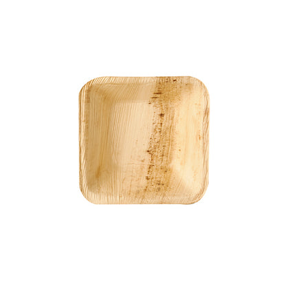 Okrúhla miska z palmového listu zo série Pure od PAPSTAR GmbH, zobrazená zhora. Ekologická jednorazová miska je súčasťou balenia po 25 kusoch a je ideálna pre udržateľné podujatia. Je umiestnená na jednoduchom bielom pozadí.