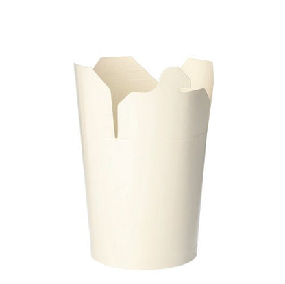 Starpak 50 Snackboxov „To Go“, hranatý 550 ml kontajner v jednoduchom bielom prevedení, je zobrazený vzpriamene s otvorenými klapkami pred bielym pozadím.