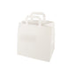 Biela papierová taška PAPSTAR (25x26x17 cm) s držadlom od spoločnosti PAPSTAR GmbH, odfotená ako samostatné balenie na bielom pozadí.