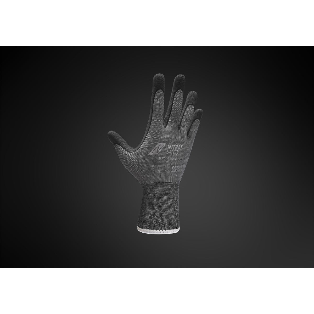 NITRAS montážne rukavice, šedá / čierna