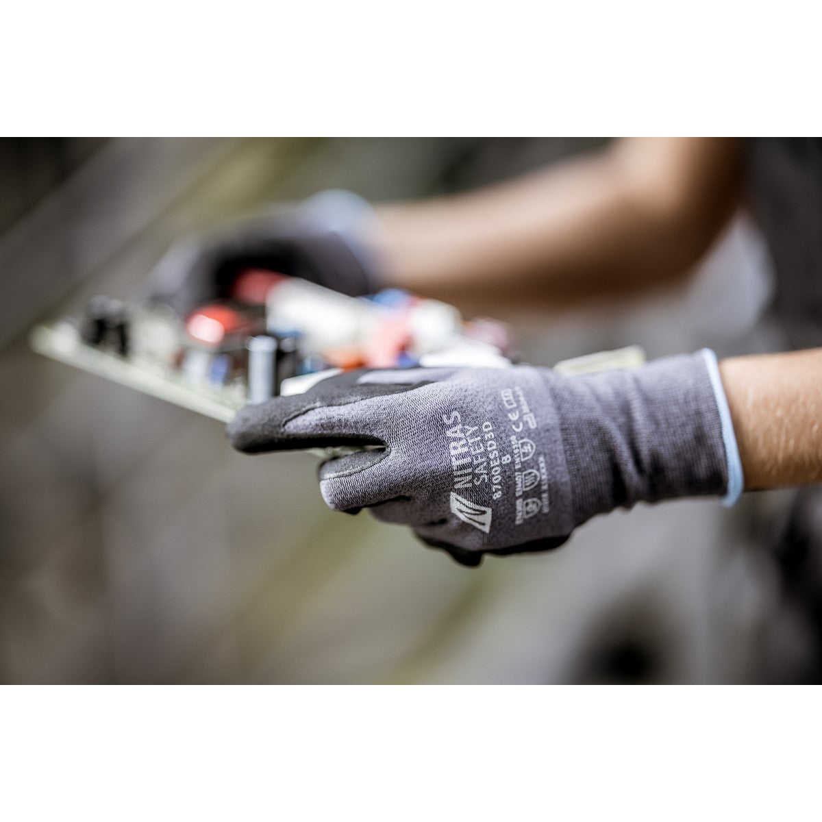 NITRAS montážne rukavice, šedá / čierna