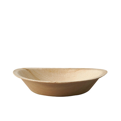 Týchto PAPSTAR 25 misiek z palmového listu "pure" od PAPSTAR GmbH sú svetlohnedé, okrúhle misky z prírodného palmového listu. Sú ideálne ako ekologické jednorazové misky na udržateľné podujatia a majú mierne zakrivené strany a hladký okraj.