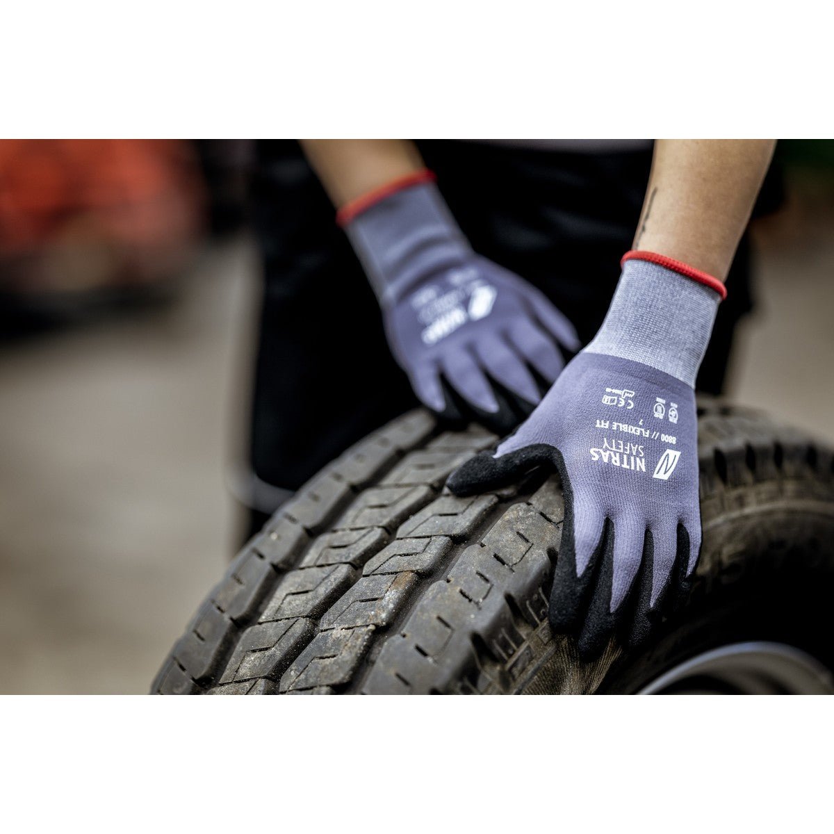 NITRAS FLEXIBLE FIT, montážne rukavice, šedá / čierna
