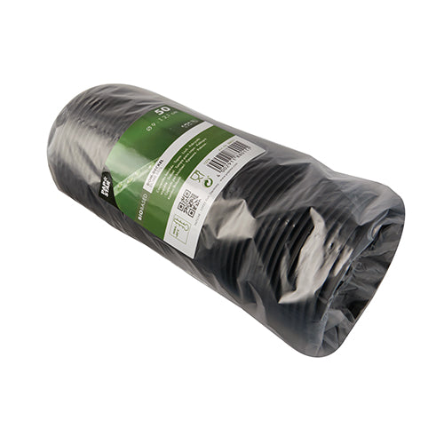 Ein Stapel PAPSTAR 50 Dom-Deckel, runde weiße C-PLA-Deckel (2,1 cm hoch) von der PAPSTAR GmbH, sicher verpackt in einer Klarsichtverpackung mit grün-weißem Etikett – eine umweltfreundliche Lösung für Ihre Pflanzenpflege.