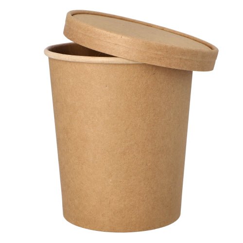 Hnedý PAPSTAR okrúhly pohár na polievku (11,5 cm) s vhodným vekom, ideálny na až 940 ml polievky alebo horúcich nápojov. Ekologický, 25 kusov na balenie, ideálny na odniesť - od PAPSTAR GmbH.