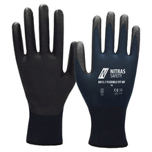 NITRAS FLEXIBLE FIT MF, montážne rukavice, tmavo modrá / čierna