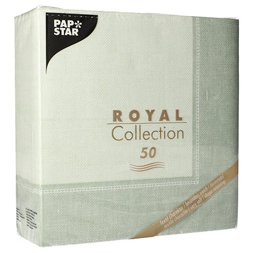 PAPSTAR GmbH 50 servítok "ROYAL Collection" 1/4-sklad, 40x40 cm, zelená. Ideálne pre slávnostné príležitosti - kvalitné zelené servítky s elegantným dizajnom.