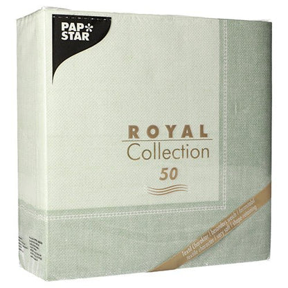 PAPSTAR GmbH 50 servítok "ROYAL Collection" 1/4-sklad, 40x40 cm, zelená. Ideálne pre slávnostné príležitosti - kvalitné zelené servítky s elegantným dizajnom.
