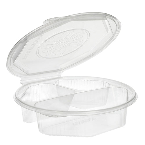 Starpak 25 menuboxov s klapkovými vekami sú priehľadné, 8-uholníkové PP kontajnery (5,9 x 21,5 x 21,5 cm) s pántovým vekom a dvoma priehradkami - ideálne na skladovanie a oddelenie potravín.
