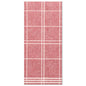 Kitchen Craft obrúsok „ROYAL Collection“ (48x33 cm, 1/6 sklad) od PAPSTAR GmbH ukazuje červeno-biele kárované mriežkovanie s paralelnými čiarami – ideálne pre štýlovú dekoráciu stola – položené na bielom podklade.