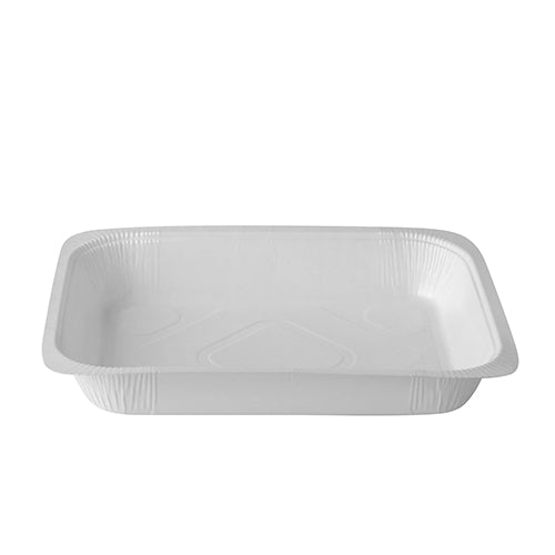 Starpak 180 tesniace misky sú biele, obdĺžnikové lepenkové misky (1200 ml, 4,2 x 18,9 x 24,8 cm) s mierne zvýšenými, zaoblenými okrajmi, ideálne pre použitie v gastronómii a sú dodávané v krabici po 180 kusoch.