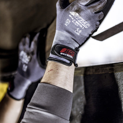 NITRAS DEXTER 2, rukavice pre mechanikov, šedá / čierna