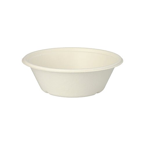 25 misiek „pure“ od PAPSTAR GmbH sú okrúhle, biele jednorazové misky (Ø 17 cm) z biologicky odbúrateľnej cukrovej trstiny, zobrazené na bielom pozadí.