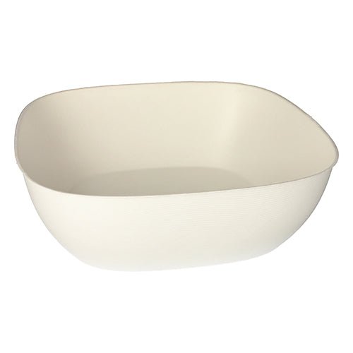 Misky PAPSTAR z cukrovej trstiny, 10 cm, biele, "Belle Vie" (6 kusov) od PAPSTAR GmbH sú biologicky odbúrateľné biele, štvorcové misky so zaoblenými hranami - ideálne pre udržateľne prestretý stôl.
