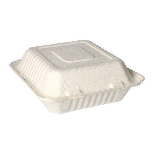 PAPSTAR 25 menu boxov z bielej cukrovej trstiny „pure“ od PAPSTAR GmbH sú ekologické, biologicky odbúrateľné nádoby na jedlo so sebou – perfektné pre udržateľné jedlo so sebou a catering.