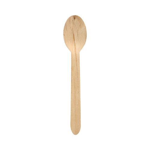 Jediná PAPSTAR drevená lyžica "pure" 16 cm od PAPSTAR GmbH je zobrazená na jednoduchom bielom pozadí, ktoré zvýrazňuje jej ekologický a stabilný dizajn s hladkou, zaoblenou miskou a rovným držadlom.