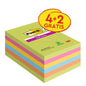 Balenie veľkoformátových Post-it® Super Sticky Notes, 101 x 152 mm, linajkové, v rôznych farbách. Obsahuje 4 bloky + 2 zdarma (90 listov/blok), lepiace poznámkové lístky, od 3M Deutschland GmbH, 100% PEFC certifikované.