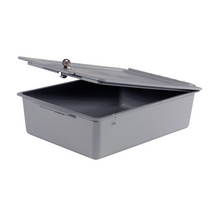 Odkladacia miska Numatic hlbka 120 mm s vekom bez priehradok, siva | Balenie (1 kus)