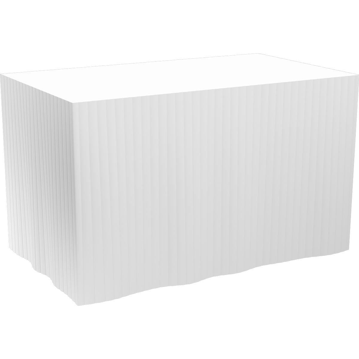 Veľká kopa jednofarebných bielych papierových servítok je zobrazená na bielom pozadí - ideálna na kombináciu s Dunicel-obrusmi, samolepiace 72 cm, 5 sekcií po 4 m od Duni GmbH pre elegantné obrusy.