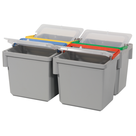 Otočné 4-litrové vedro Numatic sivej farby s farebne označenou rukoväťou