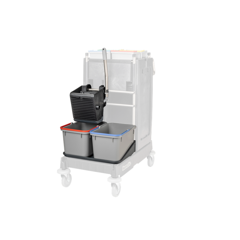 Numatic SRK1S čierny - VA univerzálny lis, 2 x 17 L vedro šedé, miska na vedro | Balenie (1 kus)