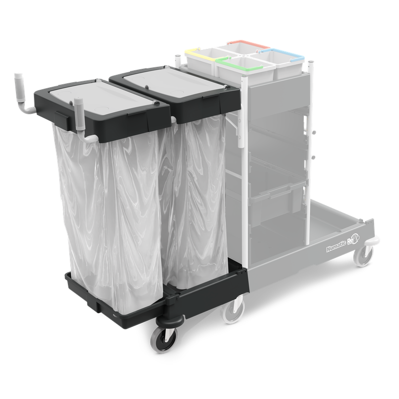 Súprava predĺženia odpadovej jednotky Numatic 240 litrov pre SM-4, práškovo lakovaná, čierna (Reflo) | Balenie (1 kus)