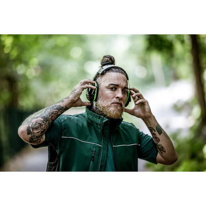NITRAS MUTE DEFENDER PRO, chrániče sluchu, čierna / zelená, EN 352-1 plast | Balenie (1 kus)