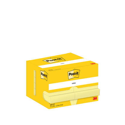 Žltá škatuľka 3M Deutschland GmbH Post-it® Notes, Žltá, 51 x 76 mm, 100 listov/blok, 12 blokov/balenie z kartónového obalu (100% PEFC), je ideálna pre vašu kancelársku potrebu.
