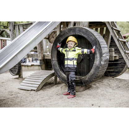 NITRAS MOTION TEX KIDS, vysoko viditeľná softshellová bunda, neónovo žltá / čierna