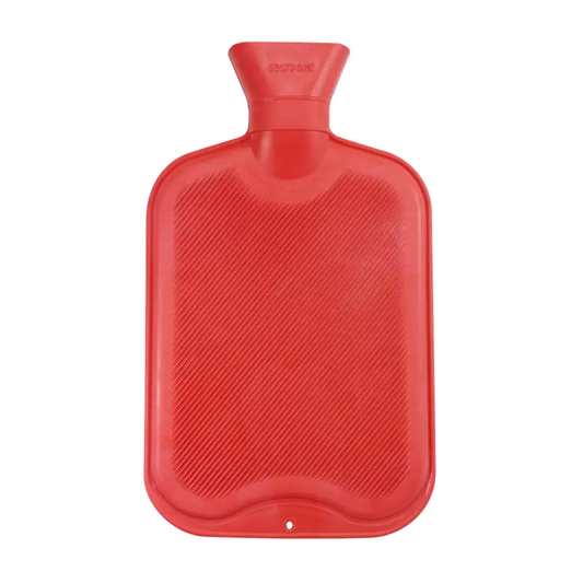 AMPri Gummi Wärmflasche mit Schraubverschluss 2 Liter, Blau und Rot | Packung (1 Stück)