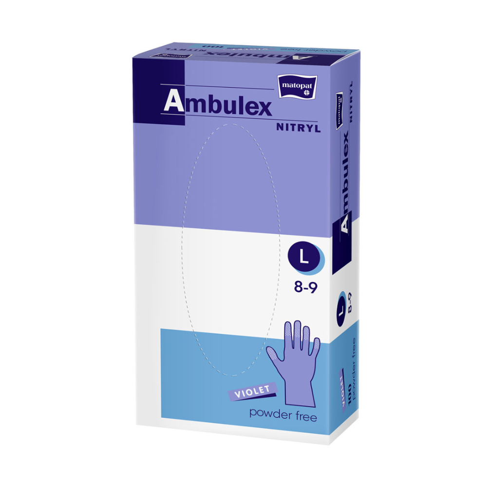 Nitrilové rukavice Ambulex fialové nepudrované