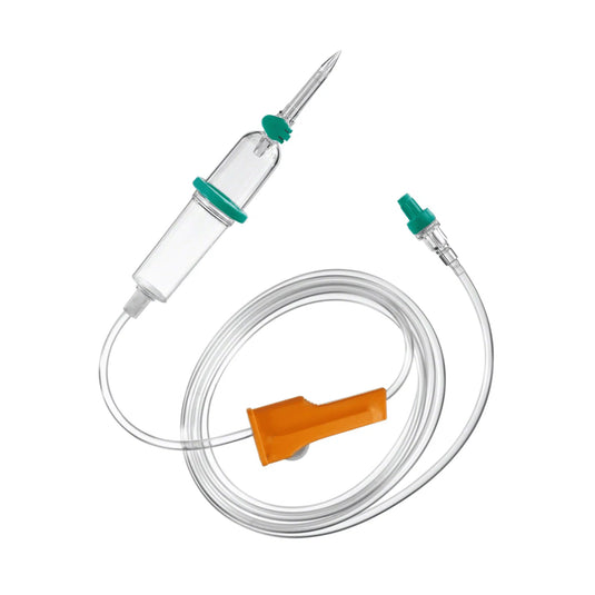 To B. Braun Infúzna súprava Intrafix® SafeSet od B. Braun Deutschland GmbH & Co. KG je súprava na intravenózne (IV) podávanie, ktorá obsahuje priehľadnú kvapkovú komoru, ihlu a dlhú ohybnú hadičku s oranžovou valcovitou svorkou na presné regulovanie prietoku. Táto súprava je navyše vybavená filtračnou membránou AirStop a zeleným pripojovacím portom, ktorý je vhodný pre infúzie pod tlakom aj gravitačné infúzie.