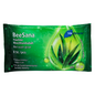 Balenie 8 vlhkých umývacích rukavíc BeeSana s Aloe Vera od Meditrade GmbH (výbehový produkt) na umývanie celého tela, v zelenej krabičke s listami Aloe Vera a dvojjazyčným nemecko-anglickým textom.