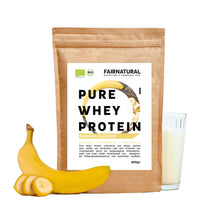 Organický srvátkový proteínový prášok banán