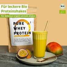 Organický srvátkový proteínový prášok Mango