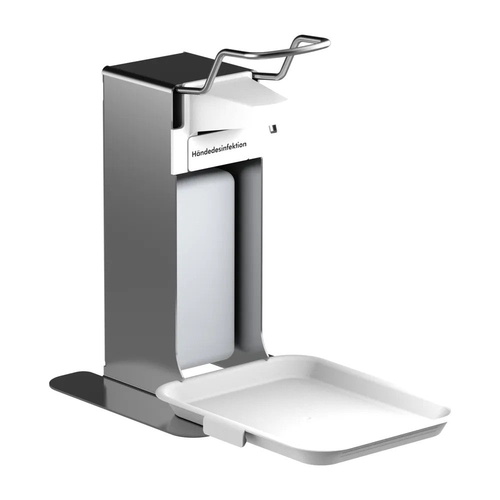 Odkvapkávacia miska CWS k desiTop (1 kus) je biela odkvapkávacia miska od CWS, ktorá je určená pre kúpeľňu alebo vedľa umývadla desiTop. Ideálna pod nástenný dávkovač dezinfekčného prostriedku z kovu s pákou a doplniteľnou fľašou. Štítok: "Dezinfekcia rúk.