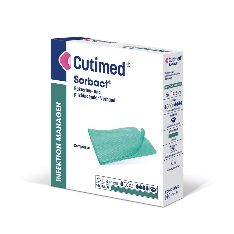 Cutimed Sorbact, Saugkompresse, antimikrobielle Wundauflage, steril
