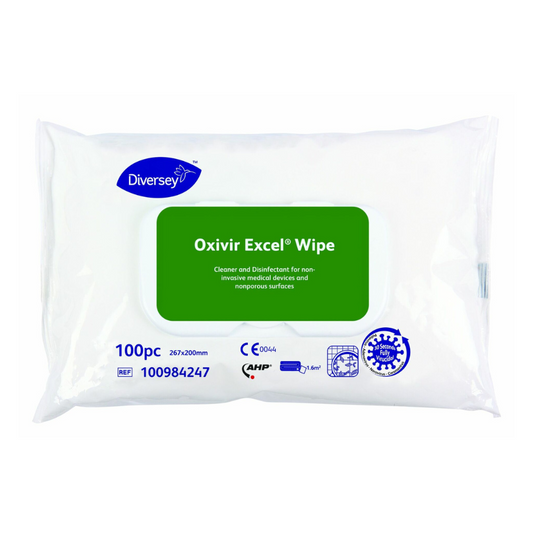 Diversey Oxivir® Excel Disinfekcie utierky so širokým spektrom účinkov | Balenie (100 uterákov)