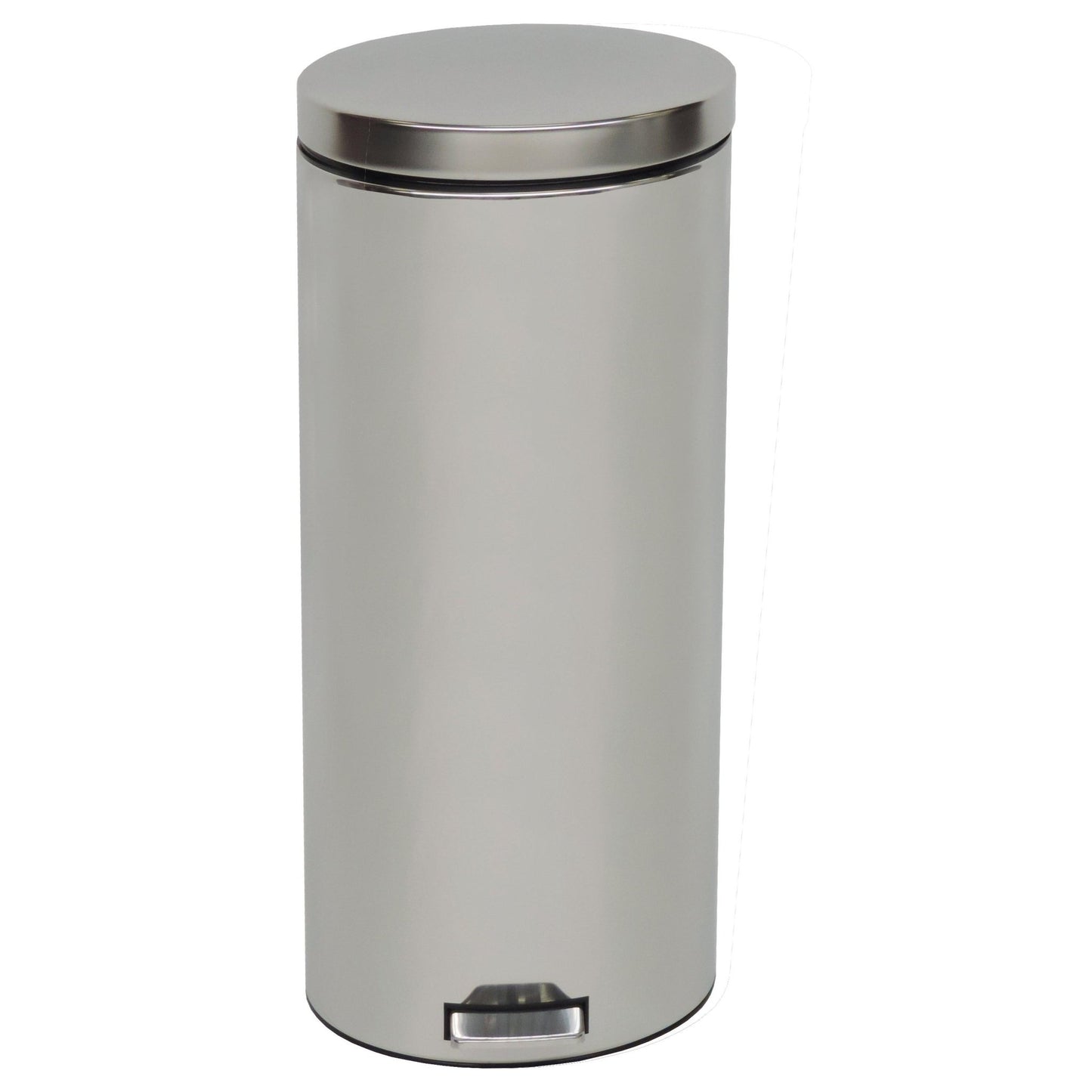 Novocal Tretabfalleimer z koróziivzdornej chrómovej ocele s uzavretým vekom a nožným pedálom umožňuje hygienické, bezdotykové otváranie; vrátane vnútorného vedra, 1 kus na balenie.