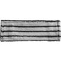 WISCHBEZUG SUPER-ABRASIVMOPP od Haug Bürsten KG je obdĺžnikový bielo/sivý poťah na mop z mikrovlákna (78% polyester, 25% polyamid) s rovnomerne rozloženými priečnymi pruhmi a tmavým okrajom, navrhnutý pre efektívne čistenie podláh.