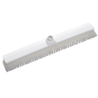 Veľký zametací metla od Haug Bürsten KG má pevné 0,50 mm PBT štetiny, meria 600x72x51 mm, má centrálne otvor pre rukoväť a je ideálny na čistenie veľkých plôch.