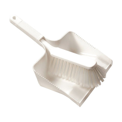 KG KEHRGARNITUR Haug Bürsten, PBT UZAVRETÉ ø 0,25MM MÄKKÉ (350x222x110mm) obsahuje bielu plastovú lopatku a čistiacu kefu s mäkkými PBT štetinami a vrúbkovanou rukoväťou - ideálne pre každodenné čistiace úlohy.